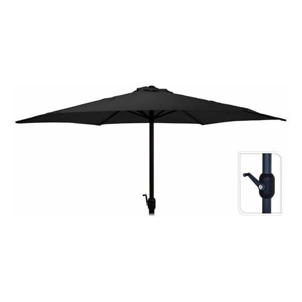 Parasol para Jardín, Negro, Ø300 x 248 cm BASICS