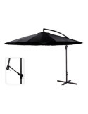 Parasol Excéntrico Ø300 cm Altura Maxima 3 m Color: Negro AMBIANCE