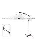 Parasol Excéntrico Ø300 cm Altura Maxima 3 m Color: Blanco AMBIANCE