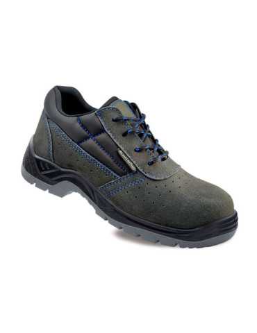 Zapatos de Seguridad Piel Serraje Perforado S1P Metalfree Talla 45 BLACKLEATHER