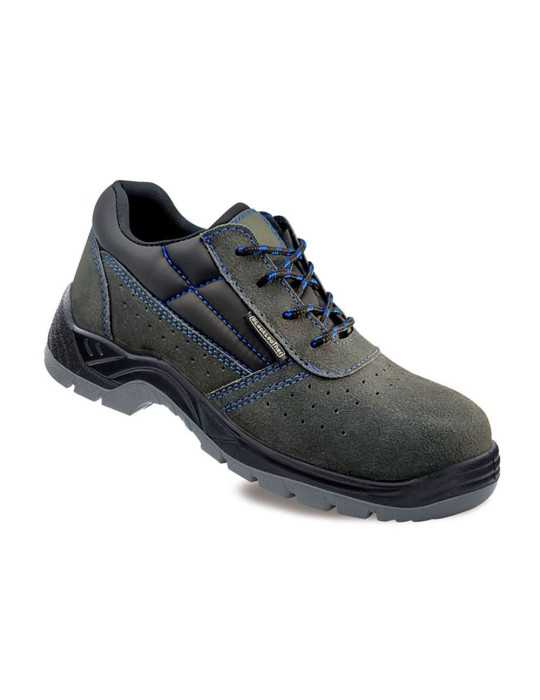 Zapatos de Seguridad Piel Serraje Perforado S1P Metalfree Talla 45 BLACKLEATHER