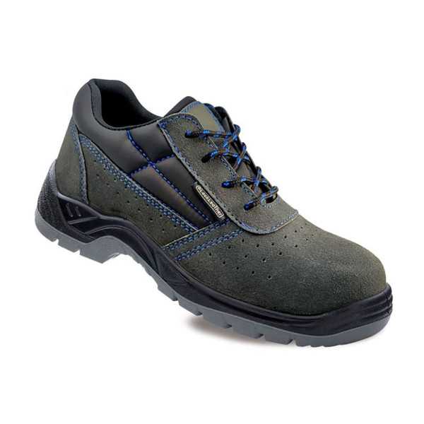 Zapatos de Seguridad Piel Serraje Perforado S1P Metalfree Talla 46 BLACKLEATHER