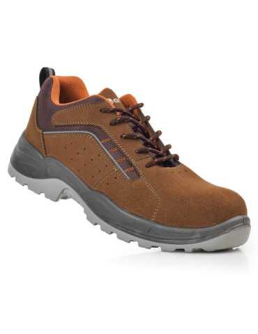 Zapatos de Seguridad Lusitania Microfibra Serraje Marrón S1P Metalfree SRC Talla 36 ANIBAL