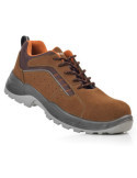 Zapatos de Seguridad Lusitania Microfibra Serraje Marrón S1P Metalfree SRC Talla 36 ANIBAL