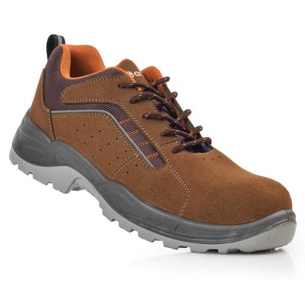 Zapatos de Seguridad Lusitania Microfibra Serraje Marrón S1P Metalfree SRC Talla 38 ANIBAL