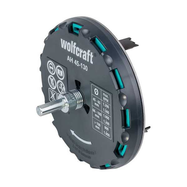 Sierra de Corona Ajustable Ah 45-130 Medidas: Ø45 - 130 mm WOLFCRAFT