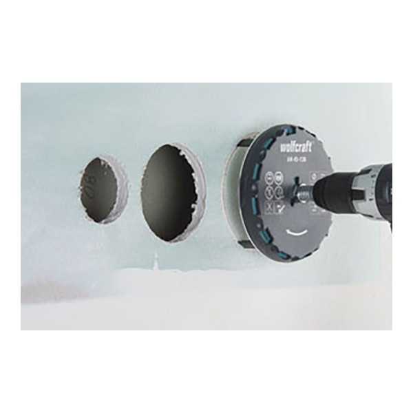 Sierra de Corona Ajustable Ah 45-130 Medidas: Ø45 - 130 mm WOLFCRAFT