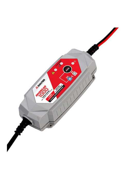 Cargador Inteligente de Baterias Invercar 1000 6/12V 1A (Coches y Motos) SOLTER