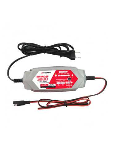 Cargador Inteligente de Baterias Invercar 3800 6/12V 3.5A (Coches y Motos) SOLTER 2