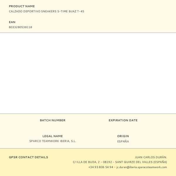 Calzado Deportivo Sneakers S-Time Bi/Az T-45 SPARCO