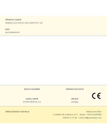 Bobina Hilo Hueco E71T-GS 0.9 mm 1 kg STAYER 2