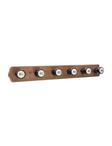 Colgador de Madera con 6 Perchas 66 x 8,5 x 8,8 cm ATMOSPHERA