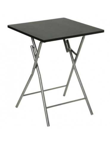 Mesa Plegable Negra 60 x 60 x 75 cm HESPÉRIDE
