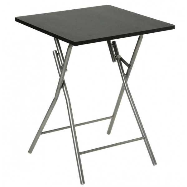 Mesa Plegable Negra 60 x 60 x 75 cm HESPÉRIDE