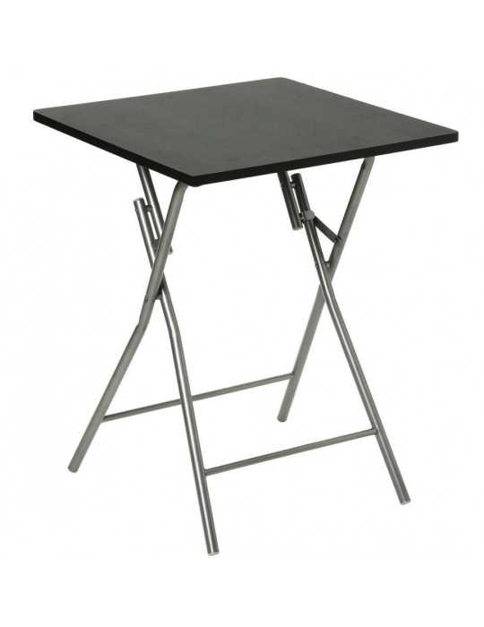 Mesa Plegable Negra 60 x 60 x 75 cm HESPÉRIDE