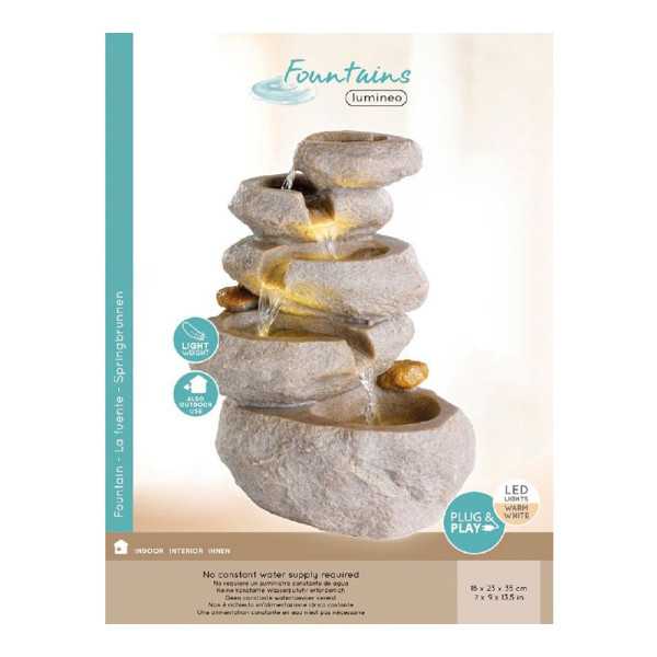 Fuente de Poliresina para Interior y Exterior, 18 x 23 x 35 cm LUMINEO