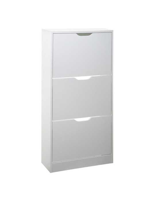 Zapatero de Madera 115 x 60 x 24 cm Color Blanco 5FIVE