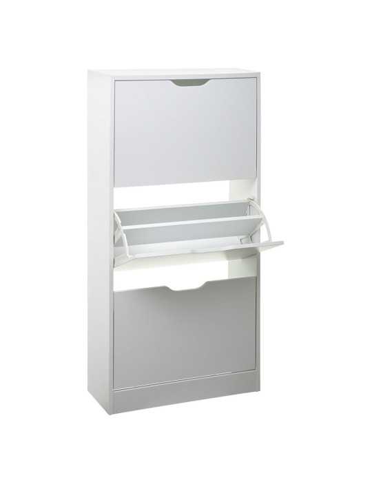 Zapatero de Madera 115 x 60 x 24 cm Color Blanco 5FIVE