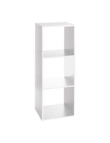 Estanteria Madera para 3 Cajas Organizadoras Blanco 100,5 x 34,4 x 32 cm 5FIVE