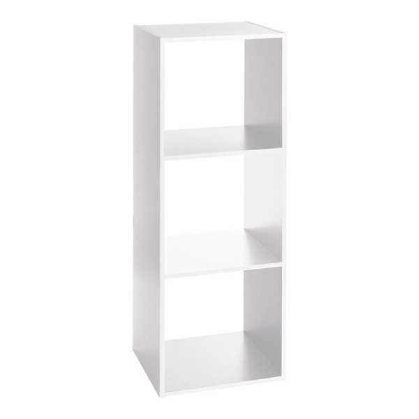 Estanteria Madera para 3 Cajas Organizadoras Blanco 100,5 x 34,4 x 32 cm 5FIVE