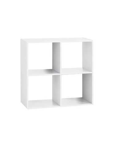 Estanteria Madera para 4 Cajas Organizadoras Blanco 67,6 x 32 x 67,6 cm ATMOSPHERA