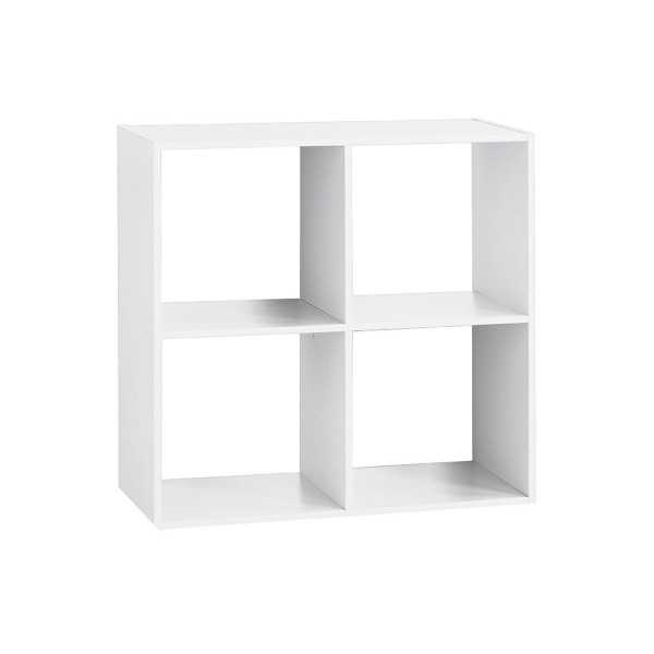 Estanteria Madera para 4 Cajas Organizadoras Blanco 67,6 x 32 x 67,6 cm ATMOSPHERA