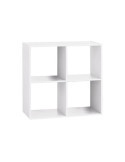 Estanteria Madera para 4 Cajas Organizadoras Blanco 67,6 x 32 x 67,6 cm ATMOSPHERA