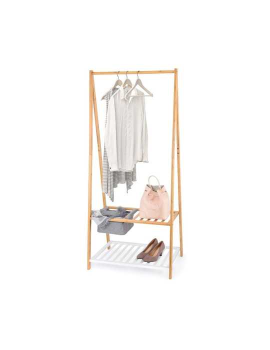 Colgador Bambu con Repisa para Zapatos y Bandeja 70 x 45 x 160 cm DOMO PACK LIVING