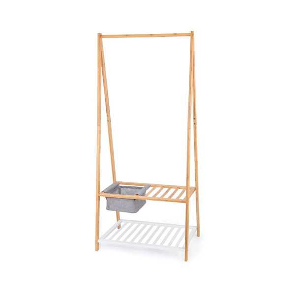 Colgador Bambu con Repisa para Zapatos y Bandeja 70 x 45 x 160 cm DOMO PACK LIVING