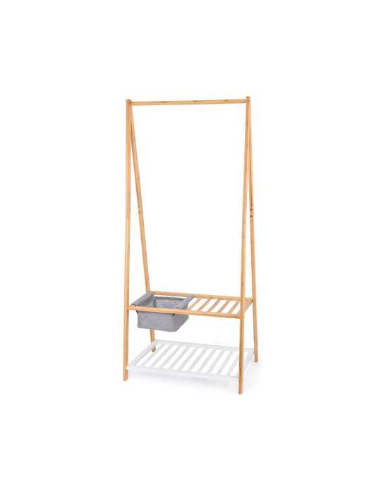 Colgador Bambu con Repisa para Zapatos y Bandeja 70 x 45 x 160 cm DOMO PACK LIVING