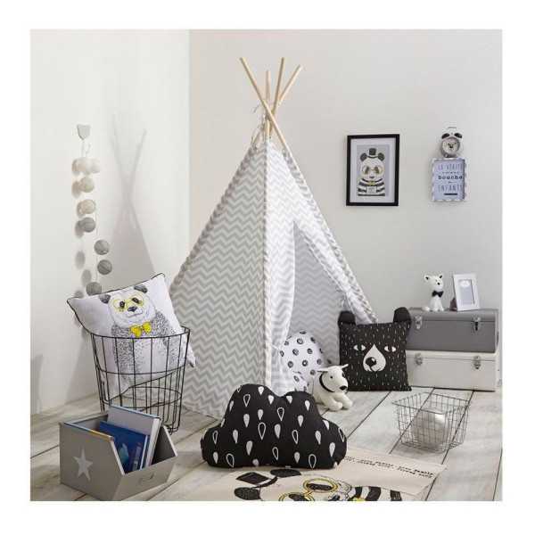 Tipi Gris con Funda de Almacenaje 160x120x120cm ATMOSPHERA