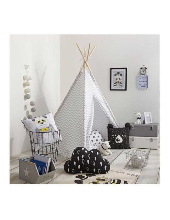 Tipi Gris con Funda de Almacenaje 160x120x120cm ATMOSPHERA