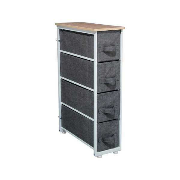 Cajonera Estrecha Gris Oscuro 73,5 x 48 x 20 cm 5FIVE