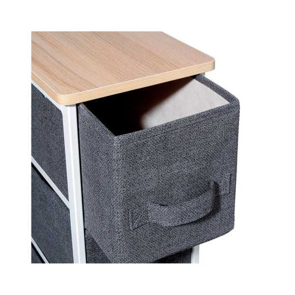 Cajonera Estrecha Gris Oscuro 73,5 x 48 x 20 cm 5FIVE