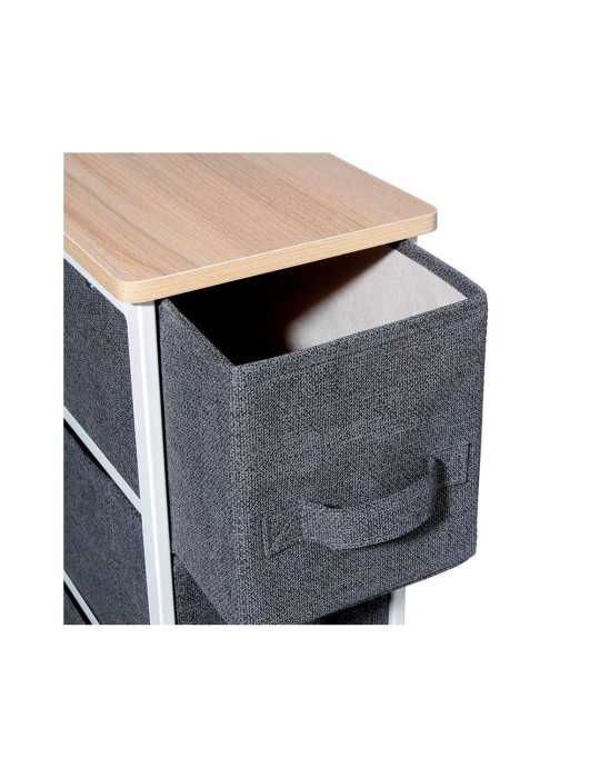 Cajonera Estrecha Gris Oscuro 73,5 x 48 x 20 cm 5FIVE