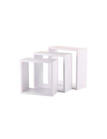 Set 3 Estantes tipo Cubo Color Blanco 3 Medidas 5FIVE