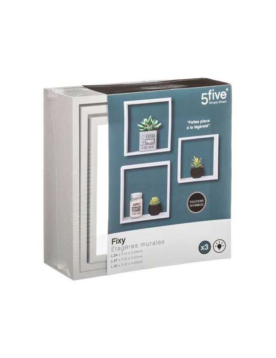 Set 3 Estantes tipo Cubo Color Blanco 3 Medidas 5FIVE