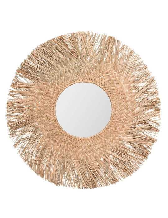 Espejo de Junco Natural Colección Jungly Ø80 cm ATMOSPHERA