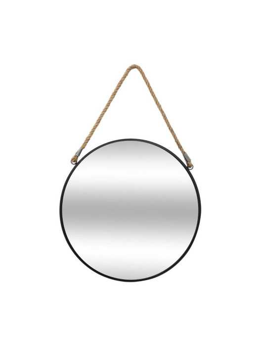 Espejo Redondo de Metal con Cuerda Ø55 cm ATMOSPHERA