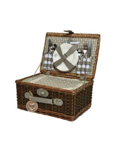 Cesta de Picnic Completa 40 x 28 x 20 cm KITCHENGOODS HEART