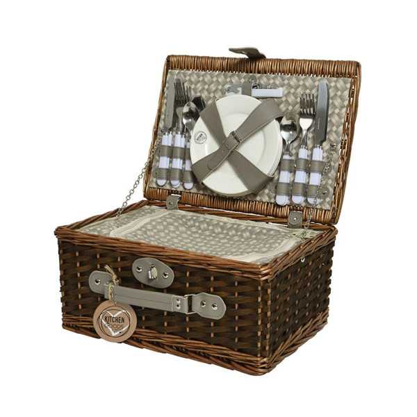 Cesta de Picnic Completa 40 x 28 x 20 cm KITCHENGOODS HEART