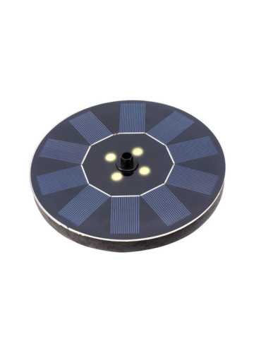 Fuente Solar de Jardín, de Plástico, Luz Blanca Cálida, 4 LEDS, Ø16 x 3,5 cm LUMINEO