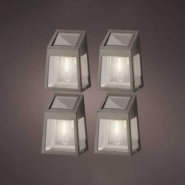Set de 4 Apliques de Pared Solar LED 898174 LUMINEO