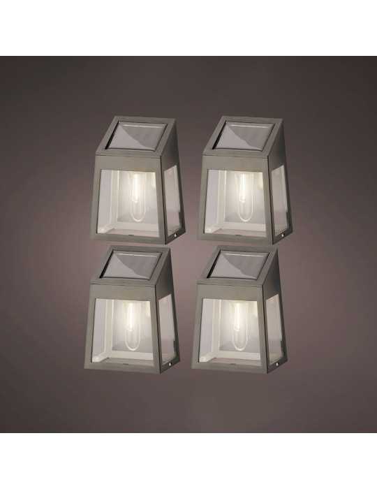 Set de 4 Apliques de Pared Solar LED 898174 LUMINEO