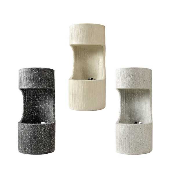Fuente Cilíndrica para Interior y Exterior IP44, Colores Surtidos, Ø16 x 35 cm LUMINEO