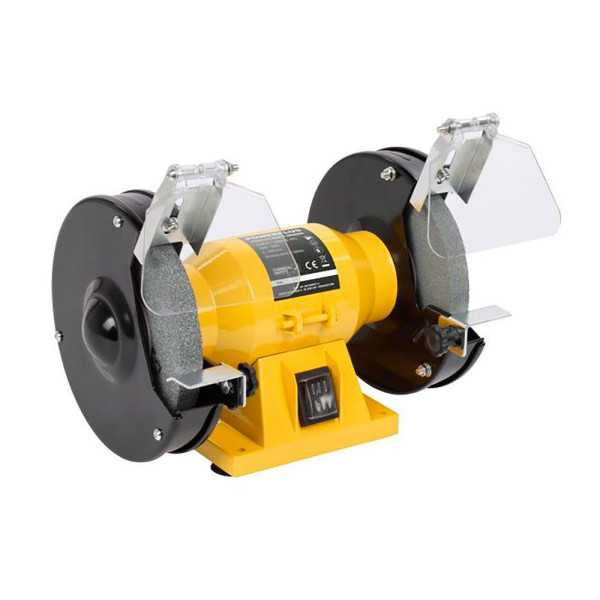 Esmeriladora de Banco + 2 Ruedas Abrasivas de Ø150 mm, 150 W con Cable 2 m POWERPLUS