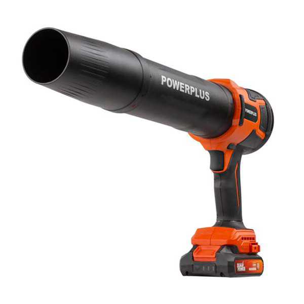 Kit Soplador Turbo Compacto sin Escobillas 20 V+batería+cargador, Dual Power POWERPLUS