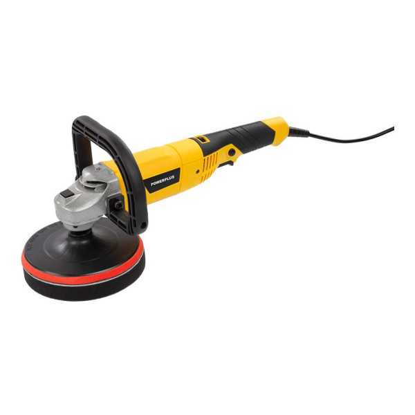 Pulidora Angular 1200W Ø180 mm + 3 Accesorios POWERPLUS