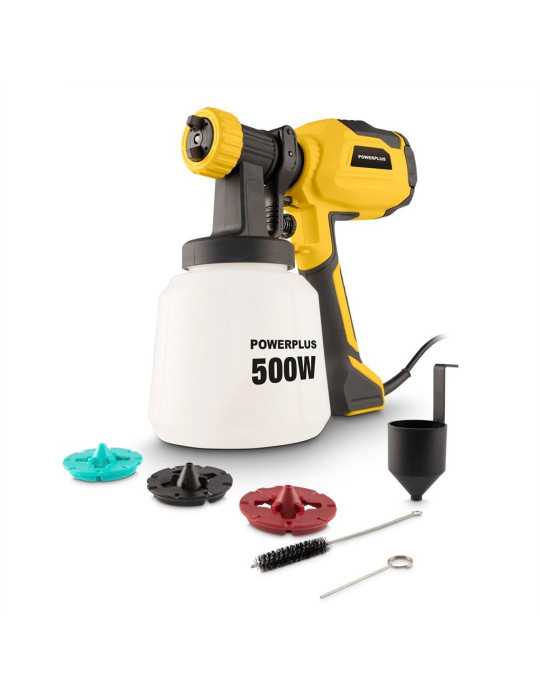 Pistola de Pintura Hvlp 500 W, 1400 ml POWERPLUS