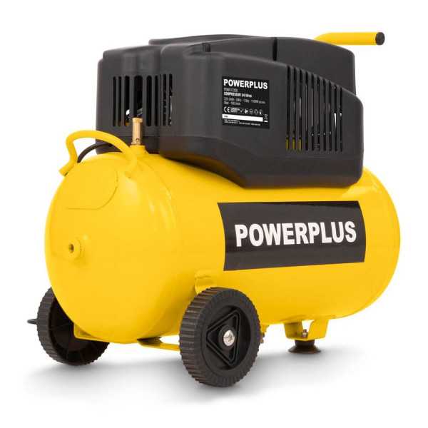 Compresor 1200 W 24 L sin Aceite POWERPLUS